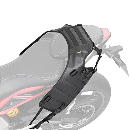 Rhinowalk Motorcycle Saddle Bag/Tail Bag/Seat Bag Universal Saddle Bag Mounting Base - color: Black, size: Rear seat double saddle