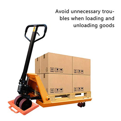 ROBLOCK Pallet Jack Chock Heavy Duty Wheel Chock, Pallet Jack Stopper for Truck 14.2" Length x 11.2" Width x 2" Height (1 Pack, Orange) - color: Orange(1 Pack)
