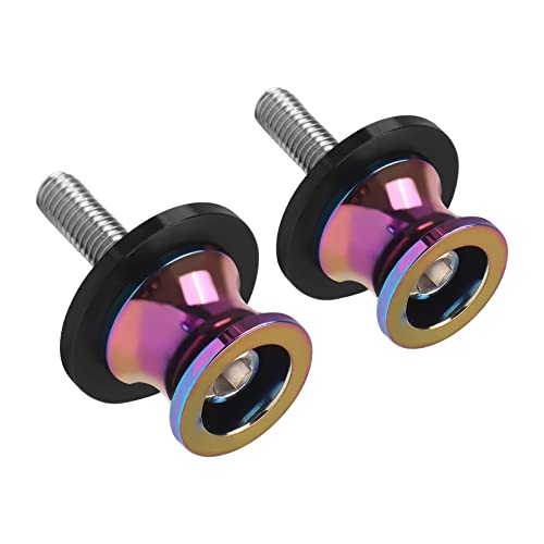 Worldmotop 2PCS 8MM M8 X1.5 Motorcycle Swing arm Spools Swingarm Spools Sliders Stand Screw Replacement for Kawasaki BMW Honda Suzuku Ducati (8MM-Purple) - size: 8MM-Purple