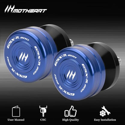 M8 Motorcycle Swingarm Sliders For GSX-R600 1992-2026 GSX-R 600Z 2022-2026 Swingarm Spools CNC Aluminum Heavy-Duty gsx-r 600 600z Accessories (Blue) - color: Blue