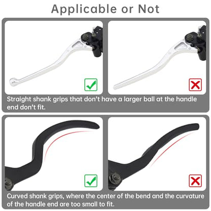 Windance Motorcycle Anti Theft Lock,Heavy Duty Front Brake Lock,Throttle Grip Clutch Brake Lever Handlebar Protection (Black, L) - color: Black