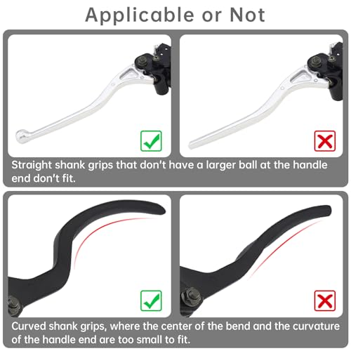 Windance Motorcycle Anti Theft Lock,Heavy Duty Front Brake Lock,Throttle Grip Clutch Brake Lever Handlebar Protection (Black, L) - color: Black