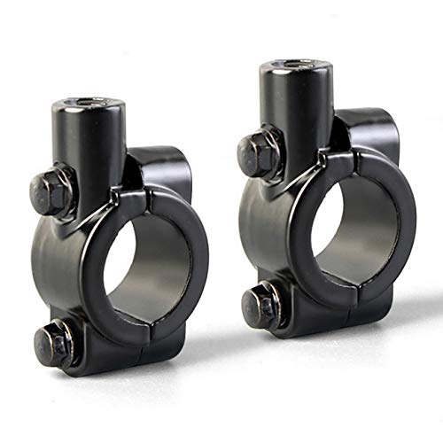 Motorcycle Mirrors Mounts 7/8" Handlebar Mirror Mount Holder Clamp Adaptor 8mm Thread For Motorcycles ATV Scooter Black(Pack of 2) - color: Black, size: 7/8" (22mm) Handlebar-8mm Thread