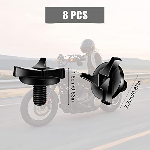 8pcs Motorcycle Helmet Screws, Motorcycle Helmet Visor Screws Helmet Visor Screws Motorcycle Helmet Accessories (Black, Transparent Gasket)