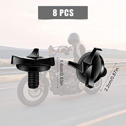 8pcs Motorcycle Helmet Screws, Motorcycle Helmet Visor Screws Helmet Visor Screws Motorcycle Helmet Accessories (Black, Transparent Gasket)