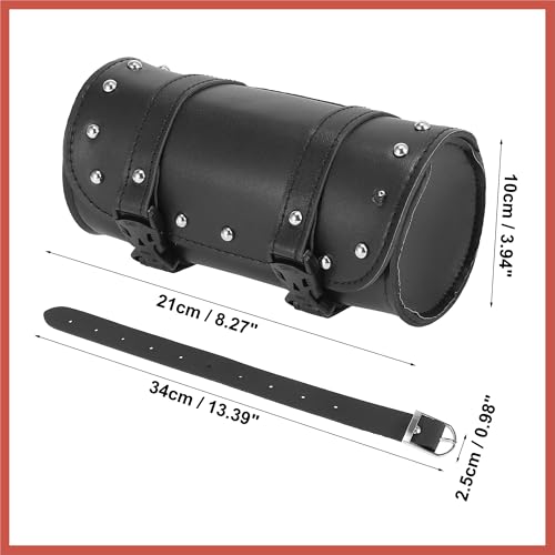 ACROPIX Universal Motorcycle Fork Handlebar Tool Bag Cycling Storage Pouch Bag Waterproof Faux Leather Black Car Parts