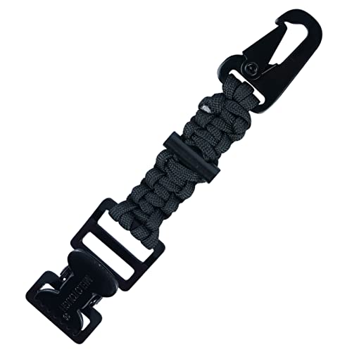 MELOTOUGH Tactical Glove Clip Holder Work Glove Holder Clip for Tactical Backpack, Tool Belt - color: Alligator Clip With Fire Starter Black