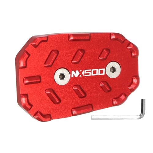 Motorcycle Foot Pegs Front Footpegs Footrests Pedal Enlarger Brake Extension for Honda NX500 2023 2024 2025(Brake Pedal Red) - color: Brake pedal Red