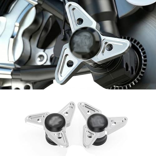 MOEXEXEX for MT-03 mt03 2026 2025 2024 2023 2022 2021 New Motorcycle Accessories Front Fork Crash Protectors Frame Sliders Handlebar End Crash Protectors (Sliver) - color: Sliver