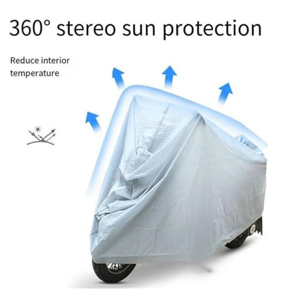 Waterproof Motorcycle Cover Outdoor Indoor Bike Scooter Protection Case Rain Dust UV Proof Sun for Motorbike(Medium) - size: Medium