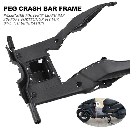Mokuo Motorcycle Highway Extend Leg Pedal Bar in Heavy Iron Material Come with Foot Peg,Compatible with YAMAHA Zuma 2022-2024,Black Color - size: 2022-2024 BW'S