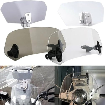 Deflector Windscreen Motorcycle Universal Adjustable Clip On Windshield Extension Deflector Windscreen Extender Spoiler for All Motorbike