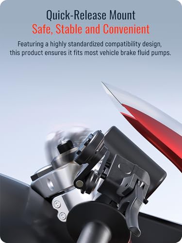 sincetop Motorcycle Brake Reservoir Mount - Series Q [ Quad ] - Brake Pump Cover Scooter/Moto Phone Holder, Quick Release Aluminum Moto Motobike Tank Cell Phone Base Stand - size: SE - Standard, style: [SE] Brake Reservoir Mount - Series Q