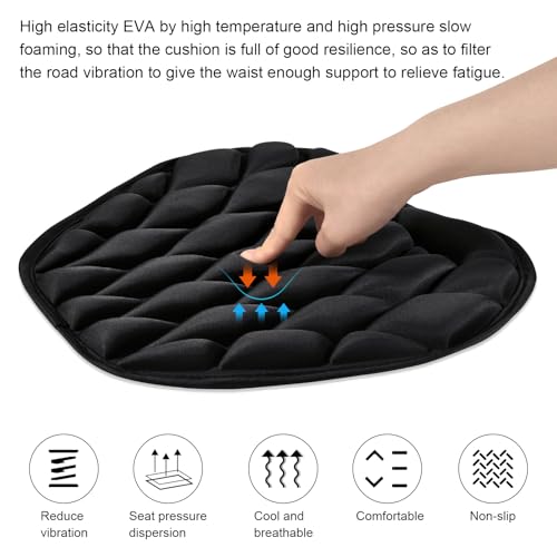 SaferCCTV Motorcycle Seat Cover ATV Padded Seat Protector,Motorcycle Seat Cushion Air Cooling 3D Motorcycle Seat Pad(New Size L) - size: New Size L