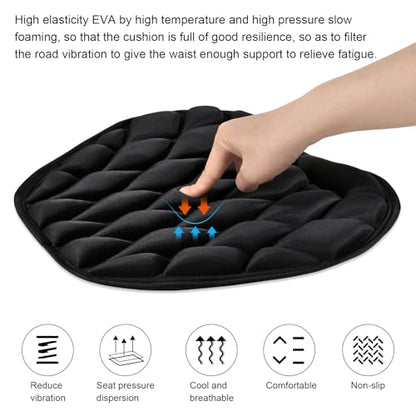 SaferCCTV Motorcycle Seat Cover ATV Padded Seat Protector,Motorcycle Seat Cushion Air Cooling 3D Motorcycle Seat Pad(New Size L) - size: New Size L