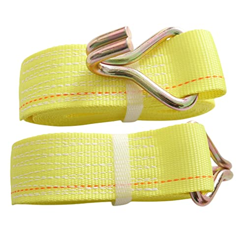 Ratchet Straps Tie Down Straps Heavy Duty (4PK) 2" x 15' x 4400 lbs J Hook Cargo Tie-Downs Straps for Motorcycle, ATV, UTV, Trailer
