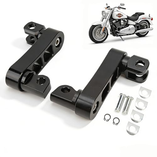 Motorcycle Foot Peg Adjustable Passenger Footpegs Highway Bracket, 360° Rotating Foot Peg Extensions Passenger Highway Peg Clamp Bracket, Sturdy Rustproof Aluminum Foot Peg
