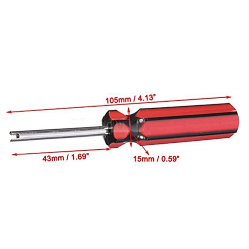 iayokocc Tire Valve Stem Removal Tool, Valve Stem Core Remover Tire Inflating Valve Install Tool Repair Tool, Universal Motorcycle Car Truck Bike Valve Stem Screwdriver(Red)