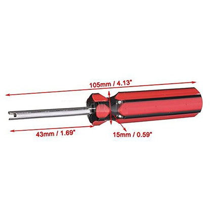 iayokocc Tire Valve Stem Removal Tool, Valve Stem Core Remover Tire Inflating Valve Install Tool Repair Tool, Universal Motorcycle Car Truck Bike Valve Stem Screwdriver(Red)