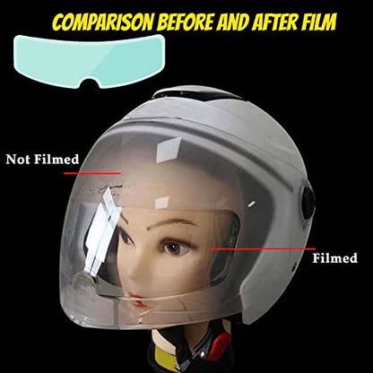 Photochromic Anti-Fog Helmet Film, Universal Helmet Shield Anti Fog Film, 5 PCS Anti-Fog Clear Visor Helmet Lens Sticker Shield Film