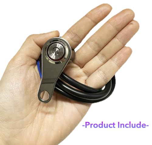 Motorcycle Universal Handlebar Light Power Control Switch Push Button Toggle Kill Mount Red LED for DC12V Turn Signal Fog Brake Headlight - color: Red