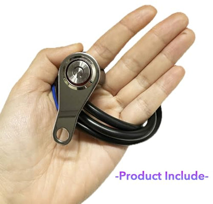 Motorcycle Universal Handlebar Light Power Control Switch Push Button Toggle Kill Mount Red LED for DC12V Turn Signal Fog Brake Headlight - color: Red