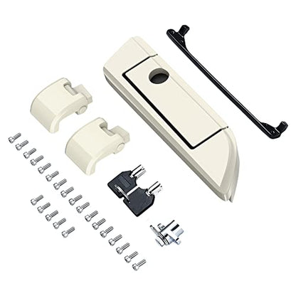Moto Onfire Birch White Tour Trunk Luggage Latches Hinges Fit for AB Harley Touring Razor Chopped King Tour Trunk Luggage - color: Birch White