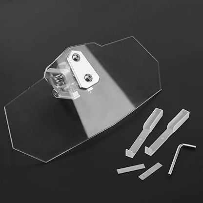 Dioche Deflector Universal Motorcycle Windshield Extension Kit - Heighten ClipOn Spoiler Wind Deflector for Enhanced and Comfort