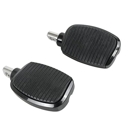 Motorcycle Passenger Mini Board Floorboards Footpegs Pedals Footrests Highway Pegs with Anti-Slip Rubber Universal for Harley Davidson Dyna Touring Honda Suzuki Yamaha Triumph (Black) - color: Black
