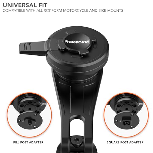 Rokform – Universal Motorcycle Mount Vibration Dampener, for Motorcycle and Bike Phone mounts, for iPhone, Samsung, & Pixel Twist Lock Cases (Black)
