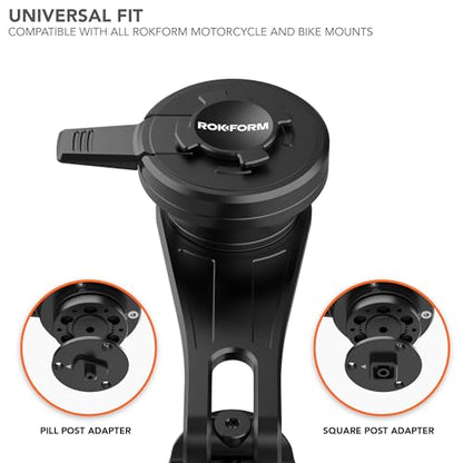 Rokform – Universal Motorcycle Mount Vibration Dampener, for Motorcycle and Bike Phone mounts, for iPhone, Samsung, & Pixel Twist Lock Cases (Black)