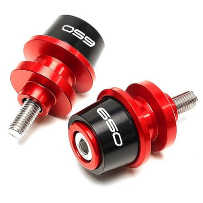 Compatible with 2025 Ninja 650 KRT Ninja650 Z650 RS Z 650 Versys 650 2015-2021 2022 2023 2024 2025 CNC Motorcycle Swingarm Spool Slider Stand Screws (Red) - color: Red