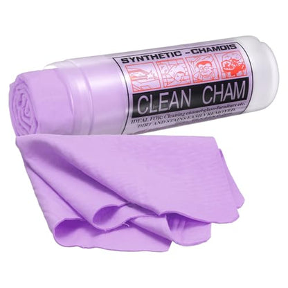 HARFINGTON Car Premium Shammy Cloth 26" x 16.9" PVA Chamois Wash Drying Towel Ultra Absorbent No Scratches in D Shaped Bucket for Cars Motorcycles Glass Countertops Phone Laptop, Purple - color: Purple
