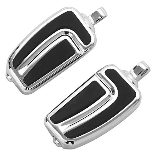 TCMT Universal 10mm Male Mount Footpegs Fit For Harley Touring Road King Electra Glide Dyna Sportster 883 1200 - color: Chrome, size: Stype E