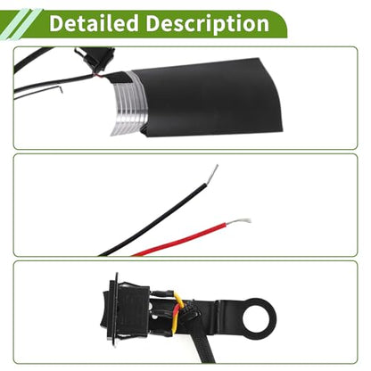 Heated Motorcycle Hand Grips Cover 12V Handlebar Cover 3 Gear Adjustable Temperature Metal Heating Film 1 Set 1 Inch