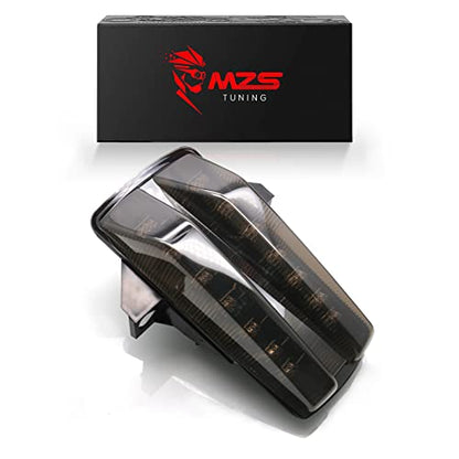 MZS Motorcycle Tail Light Turn Signal LED Integrated Blinker Smoke Compatible with SV650 2003-2008 / SV1000 2003-2007 - size: SV650/SV1000
