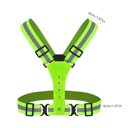 Warning Vest with LED Lights Providing Enhanced in Dark Conditions for Runners and Riders Cyclists Runner Clothing - color: B