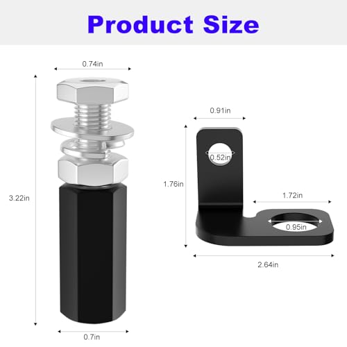 Flag Pole Mount - Dirt Bike Flag Pole Holder for Motorcycle Flag Holder 1/4" Rear Axle Whip Mounts 22.5mm Diameters Dirtbike Flag Mount Kit - 2 Pack