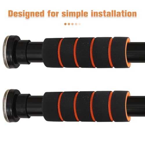 UKCOCO 3 Pcs Foam Handle Grips : Non Slip Sponge Pull Up Bar Sleeve Handlebar Cover for Fitness Equipment Bicycle Motorbike, Easy Installation, 4.32X1.49X1.49in (Black)
