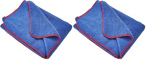 Gtechniq Microfiber Drying Towel, Scratch Resistant, Ultra Split Fibers, Machine Washable, 23.6" x 35.4", 450gsm, Car Detailing Accessory (Pack of 2) - size: 60X90cm (Pack of 2)