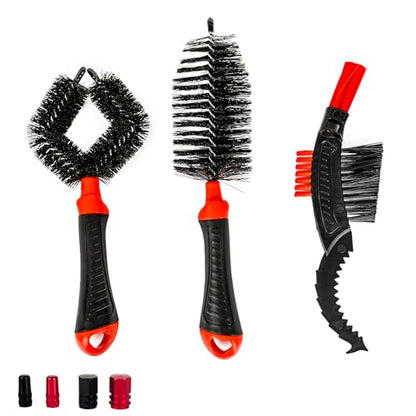 Bicycle Chain Cleaning Kit – Bike Drivetrain Cleaner Set with 4-Sided Chain Brush, Gear Cleaning Tools & Chain Scrubber for MTB, Road & City Bikes