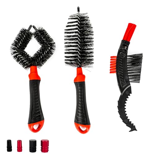 Bicycle Chain Cleaning Kit – Bike Drivetrain Cleaner Set with 4-Sided Chain Brush, Gear Cleaning Tools & Chain Scrubber for MTB, Road & City Bikes