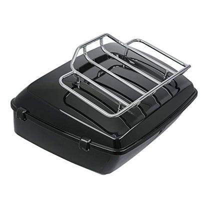 TCMT Black Latches King Motorcycle Trunk Backrest Pad Luggage Rack Kit Fit for Harley 2014-2025 Touring CVO Road King Road Glide Street Glide Electra Glide Pack - color: Style C