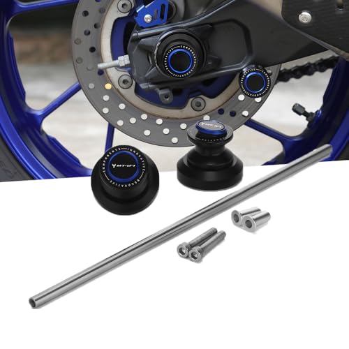 MT07 Rear Axle Fit For MT-07 2014-2024 2025 MT-07 MOTO CAGE FZ-07 2015-2017 | Rear Frame Stand SWINGARM SPOOLS 2024 MT07 Accessories 2025 MT07 Accessories BE - color: blue, size: MT-07
