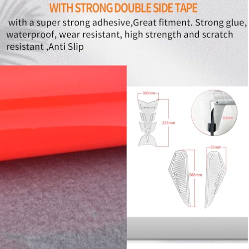 Motorcycle Side Fuel Tank pad Traction Pad Gas Knee Grip Protective Sticker Tankpad Protector fit for Ka&wa&sa&ki NINJA500/Z500 NINJA 500/Z 500 2024 2025 (Green)