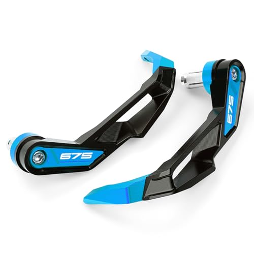 Compatible with 675SR 675 SR-R 675NK 675SS Motorcycle CNC Handlebar Grip Guard Brake Clutch Lever Protector (SkyBlue) - color: SkyBlue