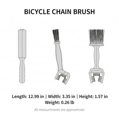 Bicycle and Motorcycle Chain Cleaning Brush - Durable PP Plastic Tool for Road, Mountain Bikes & Motorcycles - Compact Maintenance Accessory