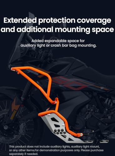 Motorcycle Engine Guard Lower Crash Bar + Engine Guard Protector Replacement Saddlebags Guard，Compatible with KTM 790 Adventure 890 Adventure Husqvarna Norden 901