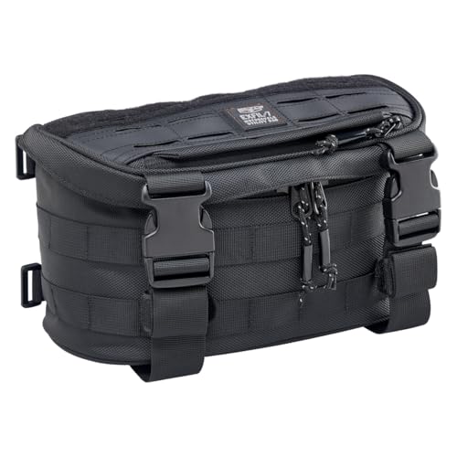 Biltwell Exfil-7 2.0 Motorcycle Bag - Universal Bag for Handlebars Risers Front Fork, Compatible with Touring and Cruiser Motorcycles