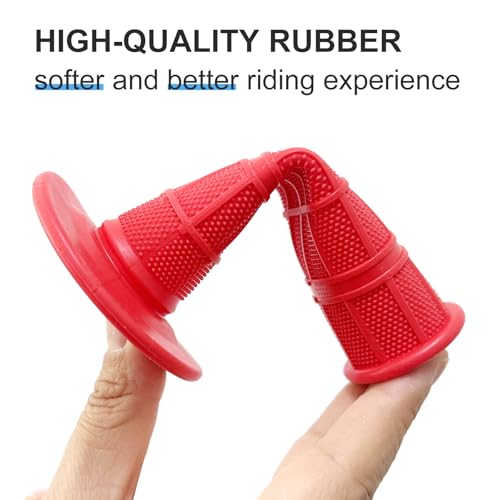 Chiallco 7/8" Motorcycle Hand Grips Dirt Bike Grips for CRF YZF WRF KXF KLX Pit-Bike, Soft Rubber Hand Handlebar Grip,Black - color: Red